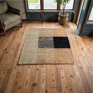 พรมปูพื้นทำมือจากปอกระเจา เป็นมิตรกับสิ่งแวดล้อม สไตล์โมเดิร์น ป้องกันแบคทีเรีย กันลื่น เหมาะสำหรับสัตว์เลี้ยง ใช้เป็นพรมละหมาดได้ เหมาะสำหรับห้องนั่งเล่น ห้องนอน ตกแต่งบ้าน - Product Image 5