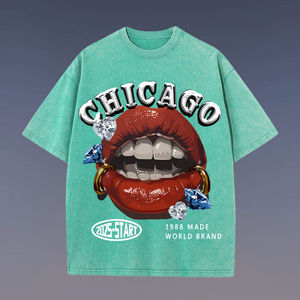 เสื้อยืดแขนสั้นพิมพ์ลายฮิปฮอปสไตล์ยุโรปอเมริกันทรงโอเวอร์ไซส์สำหรับคู่รักแนวสตรีทแฟชั่น - Product Image 5