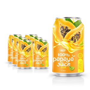 Papaya Sterilized Juice Drink 330ml Canned Tropical <b>Beverage</b> OEM Manufacturer Ready to Drink Vietnam Supplier - Product Image 1