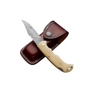 Hecho a Mano Personalizado |   Navaja de bolsillo de acero de Damasco |   Regalo para Él |   Artículo Coleccionable |   Cuchillo Personalizado Resistente para Uso Diario - Product Image 1