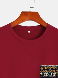 เสื้อยืดผ้าฝ้ายแท้ 100% แบบสั่งทำพิเศษ พร้อมกระเป๋าพิมพ์ลาย |   เสื้อยืดลำลองแขนสั้นผู้ชาย |   ผู้ผลิตผ้าปัก OEM และผ้าเนื้อนุ่ม 230 กรัม - Product Image 6
