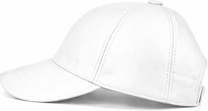 Casquette de baseball en cuir personnalisée de haute qualité avec sangle arrière réglable et fermeture sécurisée pour le cyclisme, casquette de baseball en cuir pour jeunes, vente en gros - Product Image 5