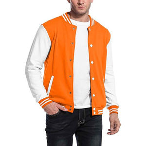 Chaqueta Varsity con Capucha para Hombre, Mezcla de Lana y Poliéster, Capucha Integrada, Estilo Béisbol Universitario, Casual, Invierno, Streetwear, con Botones a Presión - Product Image 1