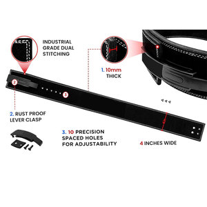 Hot Selling High Quality Weightlifting Lever Gym Belt Custom Logo Weight Lifting Belt - Product Image 3