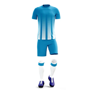 Maillot de football pour hommes à rayures fines et manches raglan, avec empiècements en mesh, pour équipes de voyage, avec impression du logo de l'équipe - Product Image 2