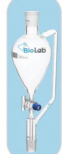 Embudo de igualación de presión con grifo de PTFE en forma de pera y tapa cónica, fabricado con vidrio BORO 3.3 según DIN ISO 3585 - Product Image 2