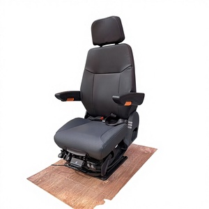 Siège conducteur en cuir à suspension mécanique pour siège de capitaine marin ou tracteur (personnalisable) - Product Image 5
