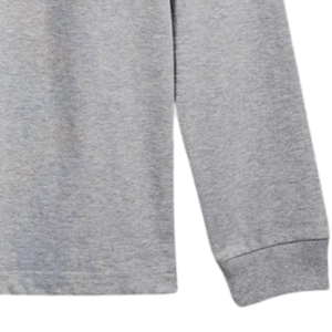 Camiseta de Manga Larga de Algodón Premium Color Gris Jaspeado, Camiseta Informal Cómoda y Transpirable, Prenda Lisa Personalizable - Product Image 3
