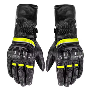 Guantes Profesionales de Motociclismo para Invierno, Negros, de Nailon, Medios Dedos, Compatibles con Pantalla Táctil, Impermeables, Autocalentables y Transpirables - Product Image 3