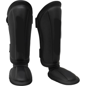 Protections de tibia Samroz Sports pour le kickboxing, le Muay Thai, le MMA, protections de jambe et de voûte plantaire en cuir, antidérapantes, imperméables, pour l'entraînement et le sparring - Product Image 1