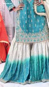 ชุดอินเดียคุณภาพดีสำหรับงานปาร์ตี้ GMY SILK พร้อมงานปักเลื่อมหนักทั้งเสื้อและกางเกง พร้อมผ้าคลุมไหล่ ชุดเซ็ตจากซัพพลายเออร์อินเดีย - Product Image 6