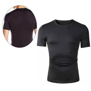 Camiseta de Compresión de Manga Corta Negra para Hombre, Corte Ajustado, Secado Rápido, Cuello Redondo, Ropa Deportiva para Gimnasio, Informal, Tejido Sólido - Product Image 5