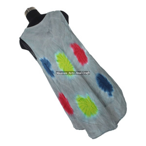Robe de plage élégante pour femme en rayonne, style tie-dye, à prix abordable, idéale pour les dîners et les occasions spéciales - Product Image 5