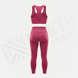 Conjunto Deportivo de Leggings y Sujetador Deportivo para Mujer, Ropa Transpirable para Gimnasio y Entrenamiento, Dos Piezas, Ropa Deportiva Activa para Damas - Product Image 2