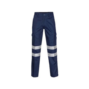 Combinaison de travail de sécurité industrielle bleu marine, uniforme haute visibilité avec bande réfléchissante, tenue de protection pour la construction et l'ingénierie - Product Image 6