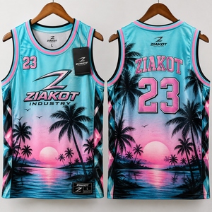 Vente en gros directe - Maillot de basket-ball authentique rétro personnalisé noir-gris de l'industrie Ziakot - Product Image 5