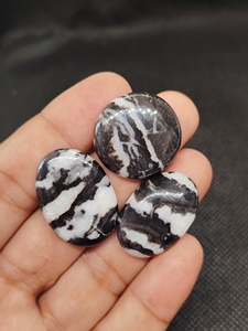 Zebra Jasper Loose Gemstones Cabochons Hand Polished Flat Backs for Jewelry Making - Product Image 3