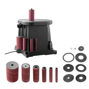 Levigatrice a Tamburo da Banco 2000 RPM con 6 Mandrini (da 1/2 a 3 pollici), Corsa da 0,59 pollici e Porta di Scarico Polvere - Product Image 1