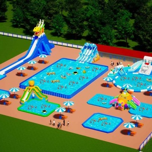 Lớn trên mặt đất thép hồ bơi hình chữ nhật lớn trên mặt đất PVC hồ bơi khung kim loại hồ bơi - Product Image 5