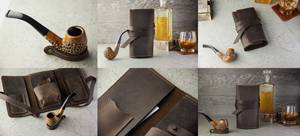 Estuche de Cuero Genuino Premium para Tabaco y Pipa, con Cierre de Botón, Plegable, de un Solo Compartimento, para Uso Diario y al Aire Libre, Organizador para Fumadores - Product Image 2
