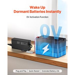 Caricabatterie Intelligente 12V 10A per Batterie al Litio 14.6V AC DC LiFePO4 con Connettore Anderson, Indicatore LED, Attivazione 0V, Scatola in Alluminio - Product Image 4