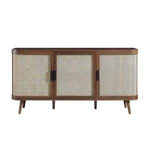 Modern Large 3 Door Wooden Sideboard <b>Cabinet</b> with Ample <b>Storage</b> Solid Wood Buffet for <b>Dining</b> <b>Room</b> Living <b>Room</b> Home Furniture - Product Image 2