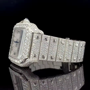 Reloj Clásico de Diseño Antiguo con Moissanita y Cuarzo, de Acero Inoxidable de Lujo con Esfera de Cristal y Correa Resistente - Product Image 2