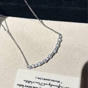 High-end Versatile 4-5 Freshwater <b>Pearl</b> <b>Necklace</b> with Zircon Stars in <b>Gold</b> Exquisite and Stylish - Product Image 1