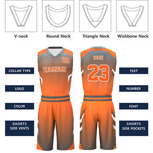 Ensemble de maillots de basket-ball personnalisés pour hommes, taille standard, tenue d'entraînement de basket-ball pour équipe - Product Image 5