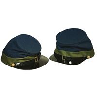 Gorra Kepi de la Unión Civil, específicamente identificada como una gorra de campo que se usaba por oficiales de grado mayor o teniente coronel.
