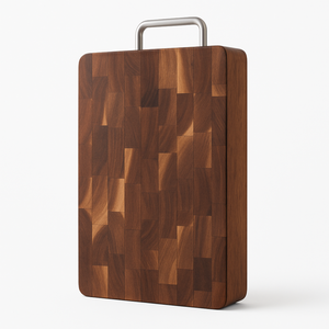 Acacia Wooden Cutting Board End Grain Butcher Block <b>Kitchen</b> Chopping Board with Handle Heavy Duty - Product Image 2