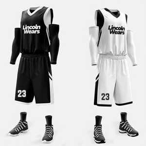 Ensemble d'uniformes de basketball personnalisés en sublimation, respirant, à séchage rapide, en maille, anti-UV, anti-bactérien, maillot d'entraînement pour hommes - Product Image 1