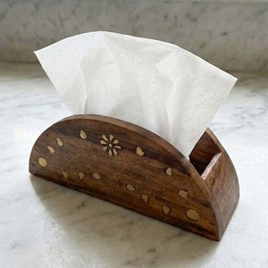Boîte à mouchoirs moderne en bois avec design vintage, écologique, faite à la main, autoportante pour la décoration du salon - Product Image 2