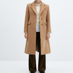 Gabardina Larga para Mujer, Doble Botonadura, Manga Larga, Corte Holgado, Cortavientos de Otoño Invierno, Ropa Exterior Elegante para Oficina - Product Image 3