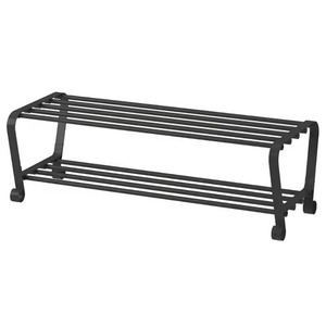 2 Tier Black Coated New Metal Shoe Rack For Home Livingroom Hall Entry Storage Decorative Use Shoe Rack Footwear Shelve - Product Image 1