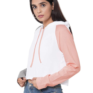 Wholesale Custom Cotton Oversized Streetwear Tracksuit Pullover <b>Workout</b> Gym Streetwear Crop Top <b>Hoodie</b> for Women - Product Image 4