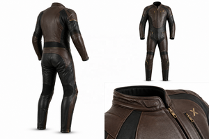 Traje de Motocicleta de Cuero de una Pieza para Turismo y Grand Touring |   Negro Marrón Azul |   Fabricante OEM ODM |   Diseño de Calidad Premium | - Product Image 6