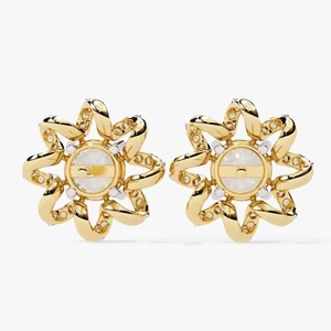 New Indian Manufactured Luxury Moissanite Diamond <b>Earrings</b> for Women's Certified Round Cut Sustainable Fine Available For Sale - Product Image 6