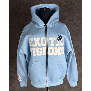 เสื้อฮู้ดดี้ผู้ชายไซส์ใหญ่ ปักลายตามสั่ง ซิปสองทาง ดีไซน์เรียบ - Product Image 3