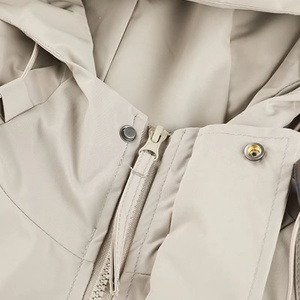 Chaqueta Cortavientos con Capucha para Hombre, Corte Holgado, Color Sólido, Ropa Casual para Exteriores, Largo Regular, Tela de Poliéster, Estilo Otoñal - Product Image 5