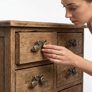 Poignée de meuble en alliage de zinc en forme de cygne, design moderne pour commode, cuisine et salle de bain, installation facile - Product Image 2