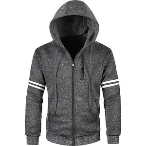 Men’s Zip Hoodie Sweatshirt <b>Warm</b> <b>Fleece</b> Hooded Jacket Casual Modern Wear - Product Image 3
