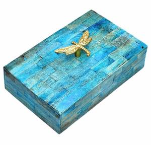 Hot Selling Elegant Bone Inlay Jewelry Box with Brass Handle Handmade <b>Storage</b> Box for Rings <b>Earrings</b> Accessories Home Decor - Product Image 2