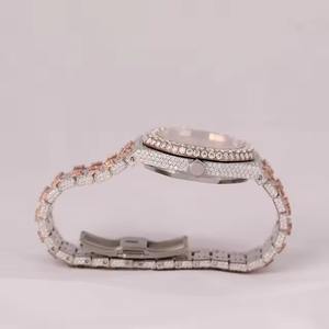 Reloj Clásico con Diamantes Moissanite, Totalmente Cubierto de Piedras, Estilo Hip Hop, Movimiento Automático VVS, Reloj de Lujo de Acero Inoxidable - Product Image 5