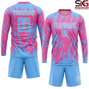Ensemble de maillots de football tie-dye personnalisés à manches courtes, uniforme de football à séchage rapide, kit d'entraînement pour hommes et jeunes - Product Image 5