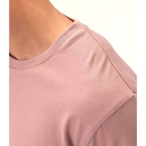 T-shirts pour hommes en coton rose à manches courtes 180g en vente - Product Image 4