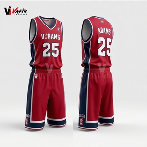 Ensemble de vêtements de basketball personnalisés de haute qualité pour adultes, prix bas, option grande taille, design personnalisable vafir - Product Image 2
