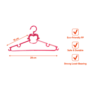 Small 28cm Baby <b>Plastic</b> Hangers Non Slip Strap <b>Hooks</b> Kids Garment Hanger Set Children Boutique Clothes Shop Supermarket - Product Image 5
