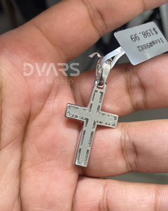 Colgante de Cruz con Moissanita Pavé, Joyería Religiosa, Estilo Hip Hop Bling, Plata 925 Bañada en Oro, Joyería de Lujo para Fiesta - Product Image 5