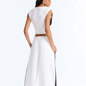 Conjunto de Pantalones Cortos de Dos Piezas para Mujer, Estilo Casual, Transpirable, Talla Grande, para Verano - Product Image 3